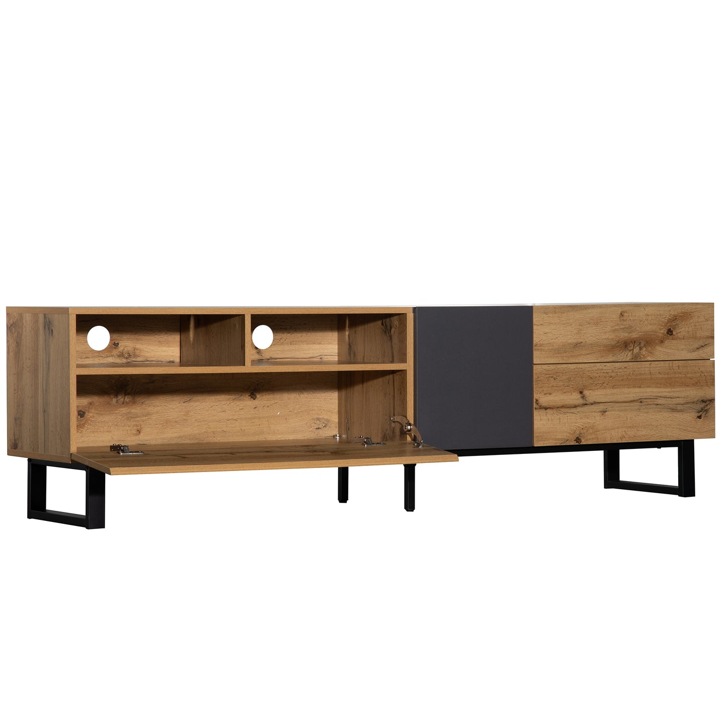 Vato Modern TV Stand Entertainment Center - Wood