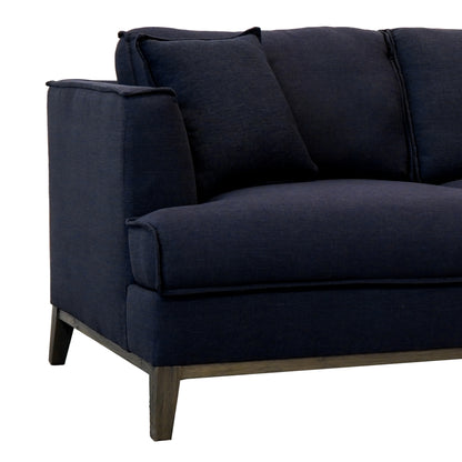 Ashton Grey Down Loveseat - Navy