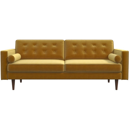 Casey Velvet Loveseat - Yellow