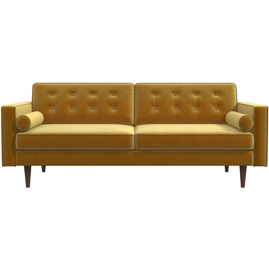 Casey Velvet Loveseat - Yellow