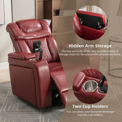 Comfort Max 270 Degree Swivel Power Recliner - Red