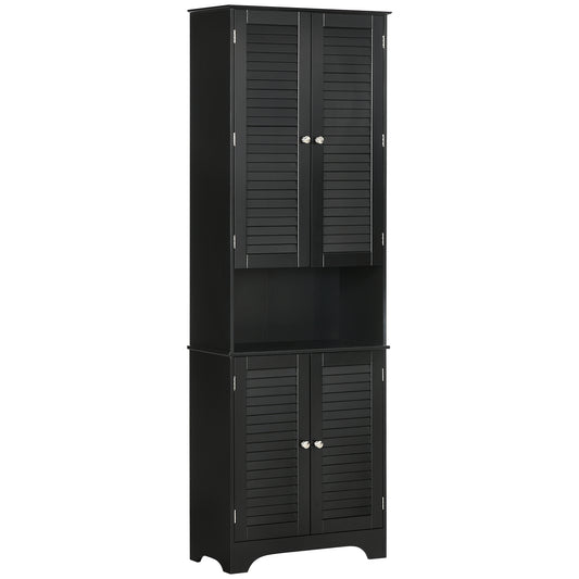 Homcom Tall Narrow Storage Cabinet - Black