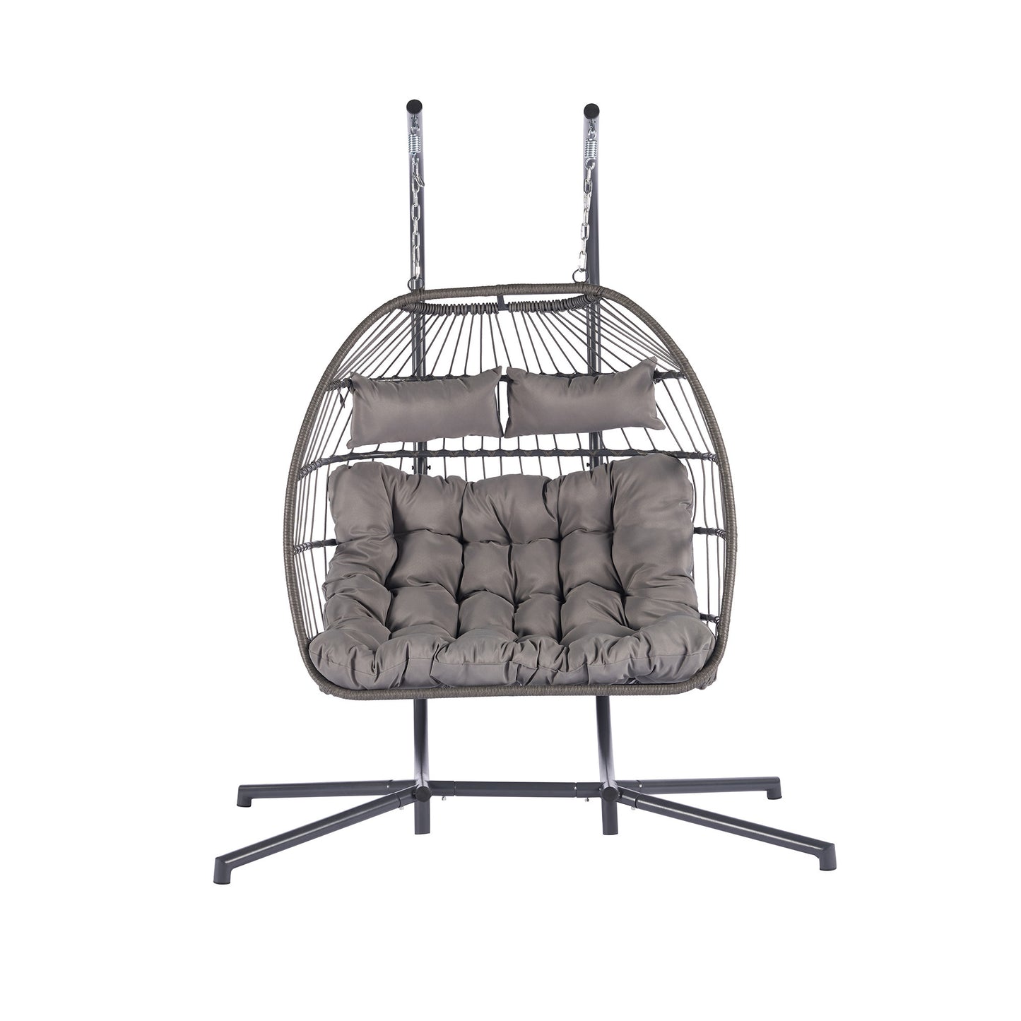 Thornton For 2 People Outdoor Rattan Hanging Chair - Light Gray