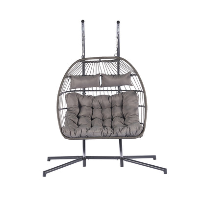 Thornton For 2 People Outdoor Rattan Hanging Chair - Light Gray