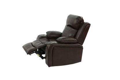 Parker Gel Leatherette Power Motion Recliner Chair - Brown