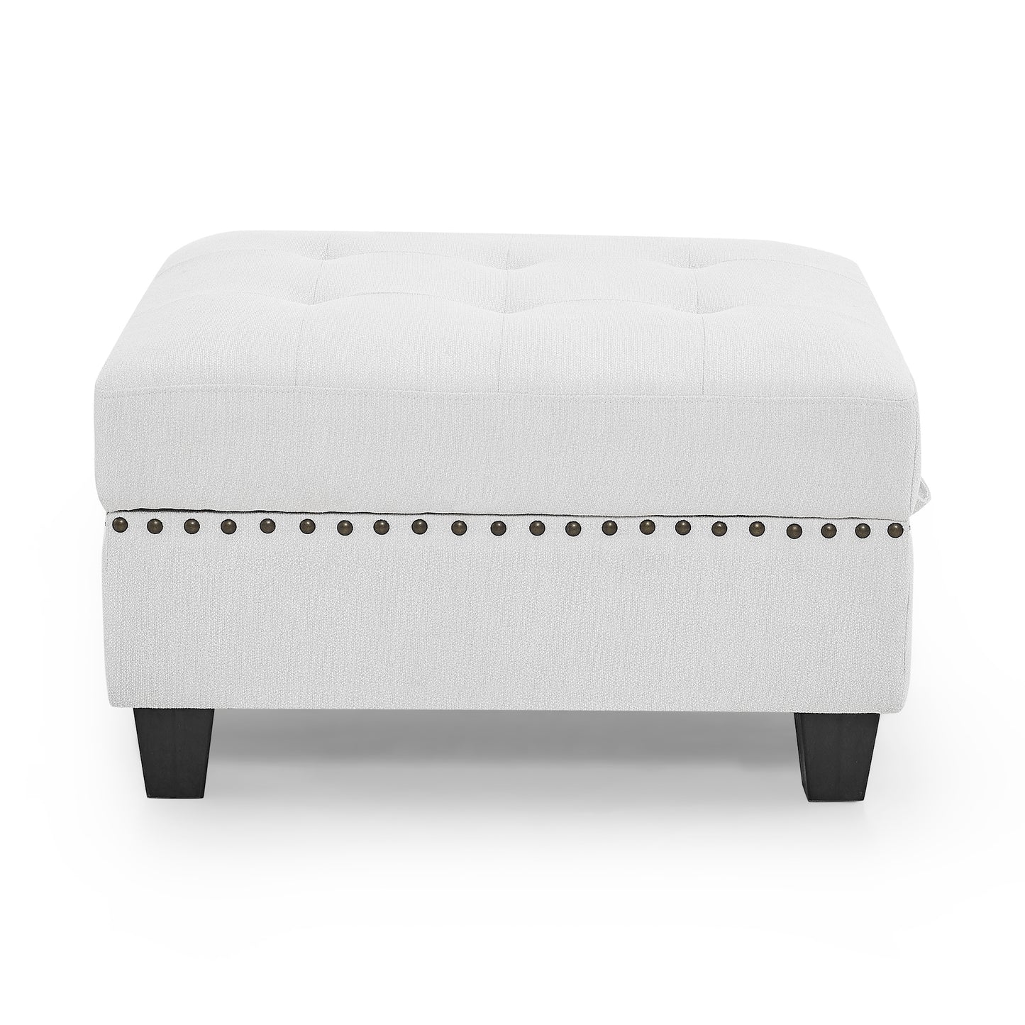 Molly Modular Sectional Sofa Three Single Chair ,Two Corner and Two Ottoman - Ivory