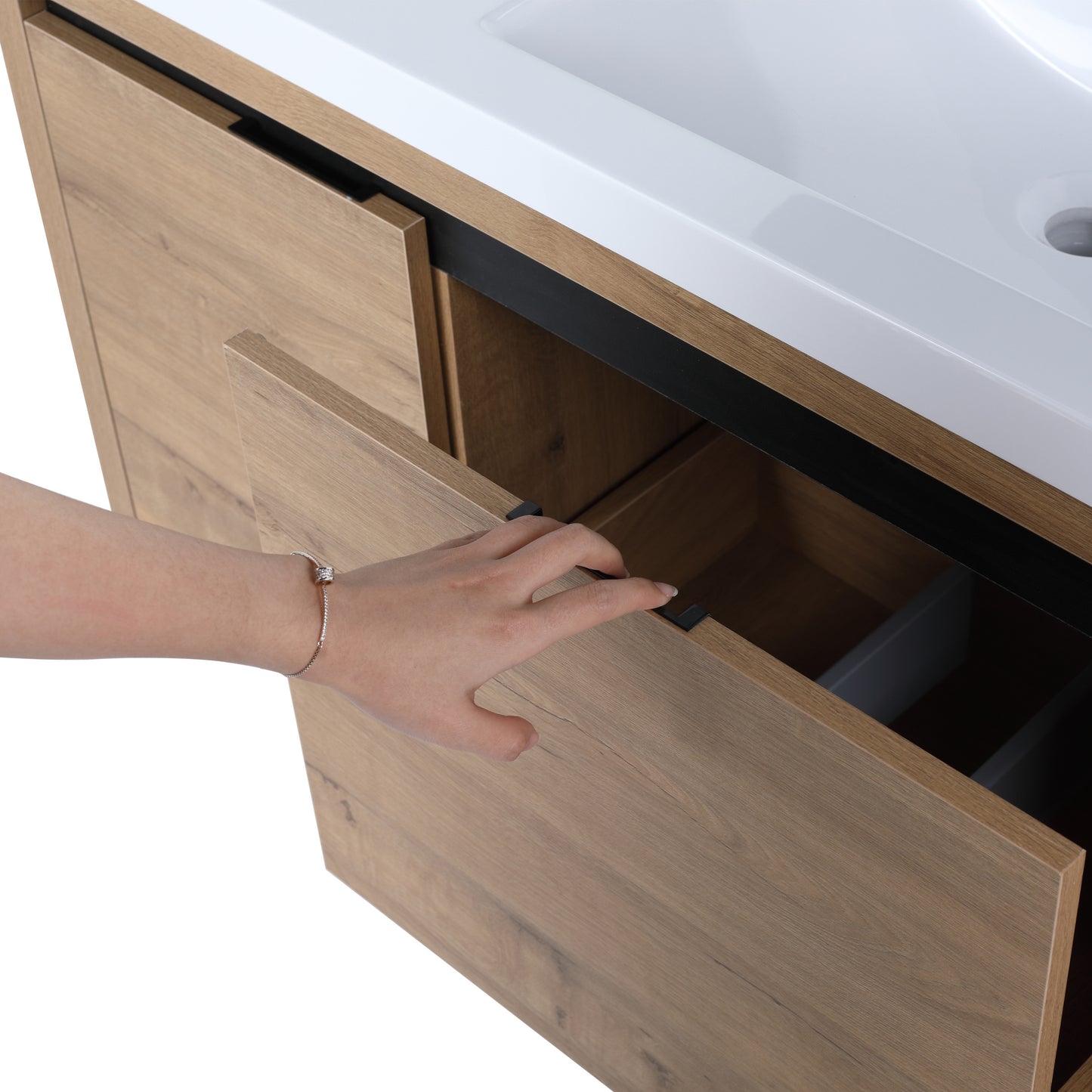 48 Inch Bathroom Cabinet With Sink - Oak