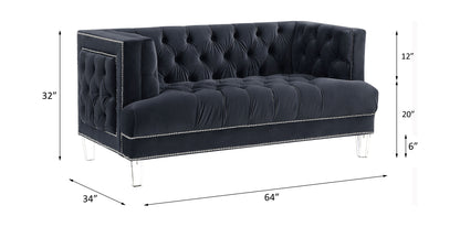 Ansario Velvet Loveseat