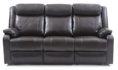 Mochi Double Reclining Sofa - Dark Brown