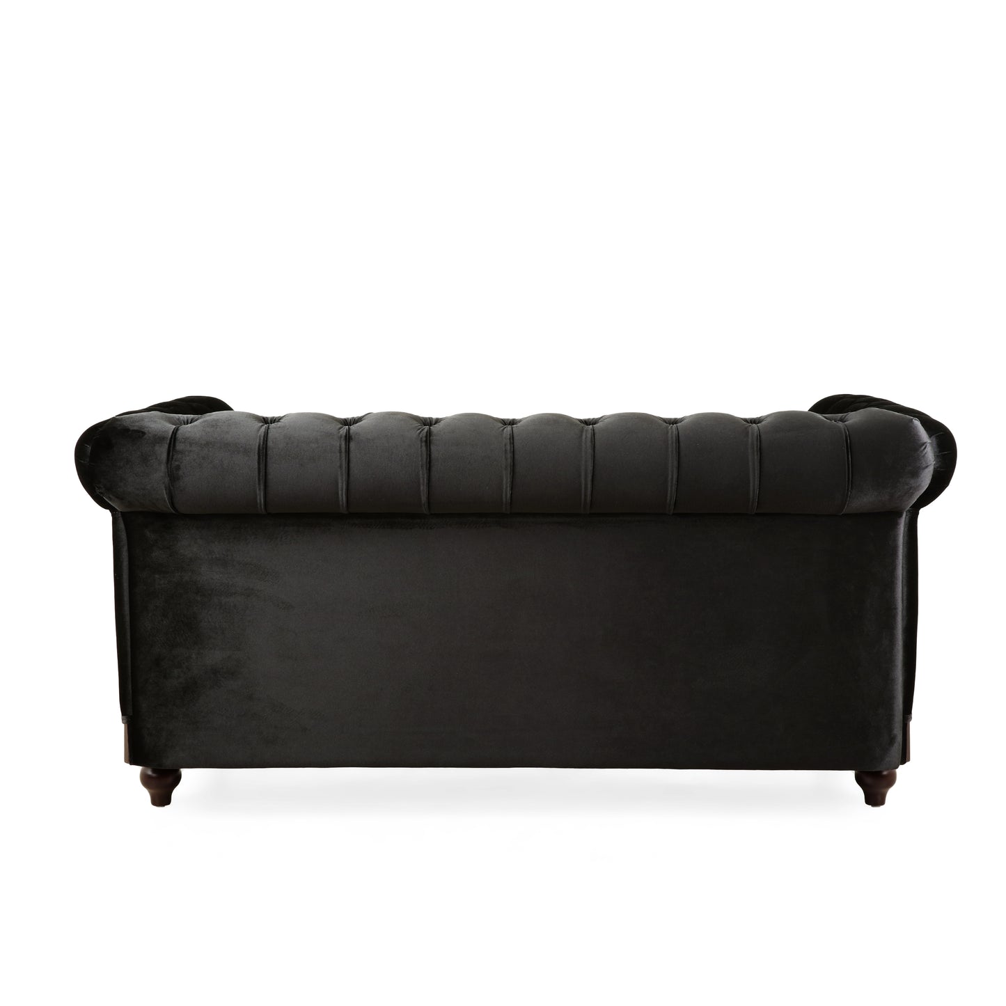 Vivalux Velvet Loveseat Sofa - Black