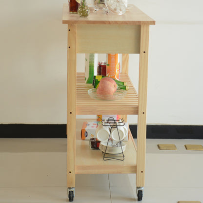 Vintage Kitchen Island & Kitchen Cart  - Natural