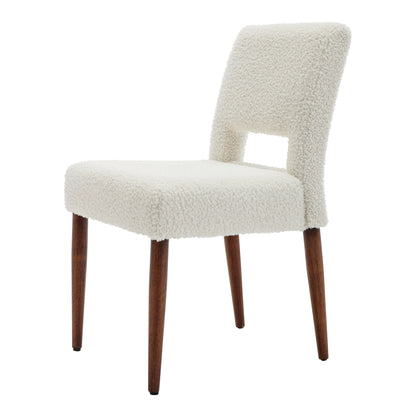 Giordano Dining Chairs with Solid Wood (Set of 2) - Cream