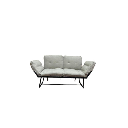 Ayers Violette Metal Frame Futon Love Seat - Beige