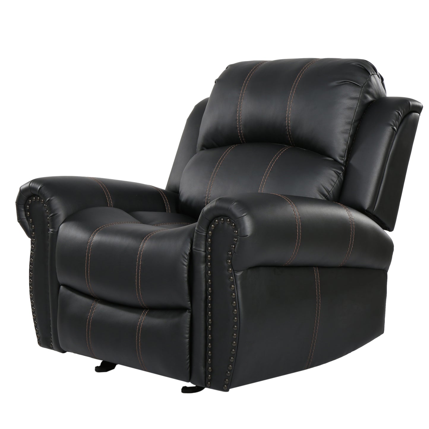 Ventura PU Glider Recliner Chair - Black