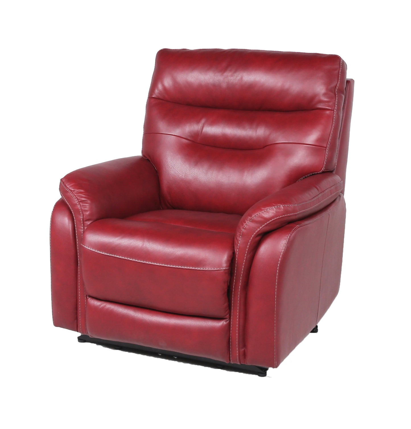 Mulu Top-Grain Leather Motion Recliner - Red