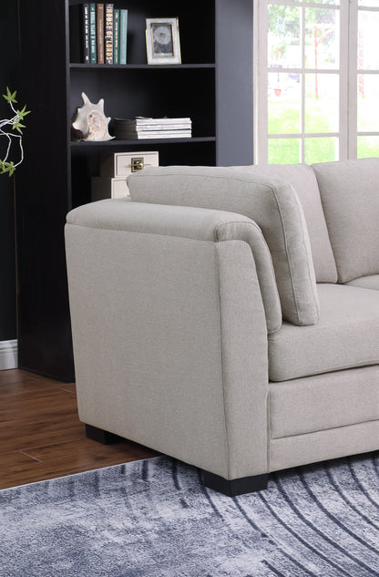 Kristin Fabric Loveseat - Light Gray