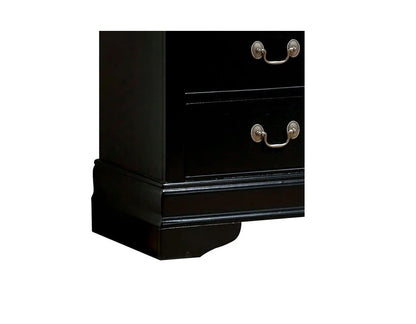 English Antique Solid wood  Nightstand - Black