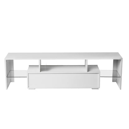 Lacey TV Stand with LED light - White