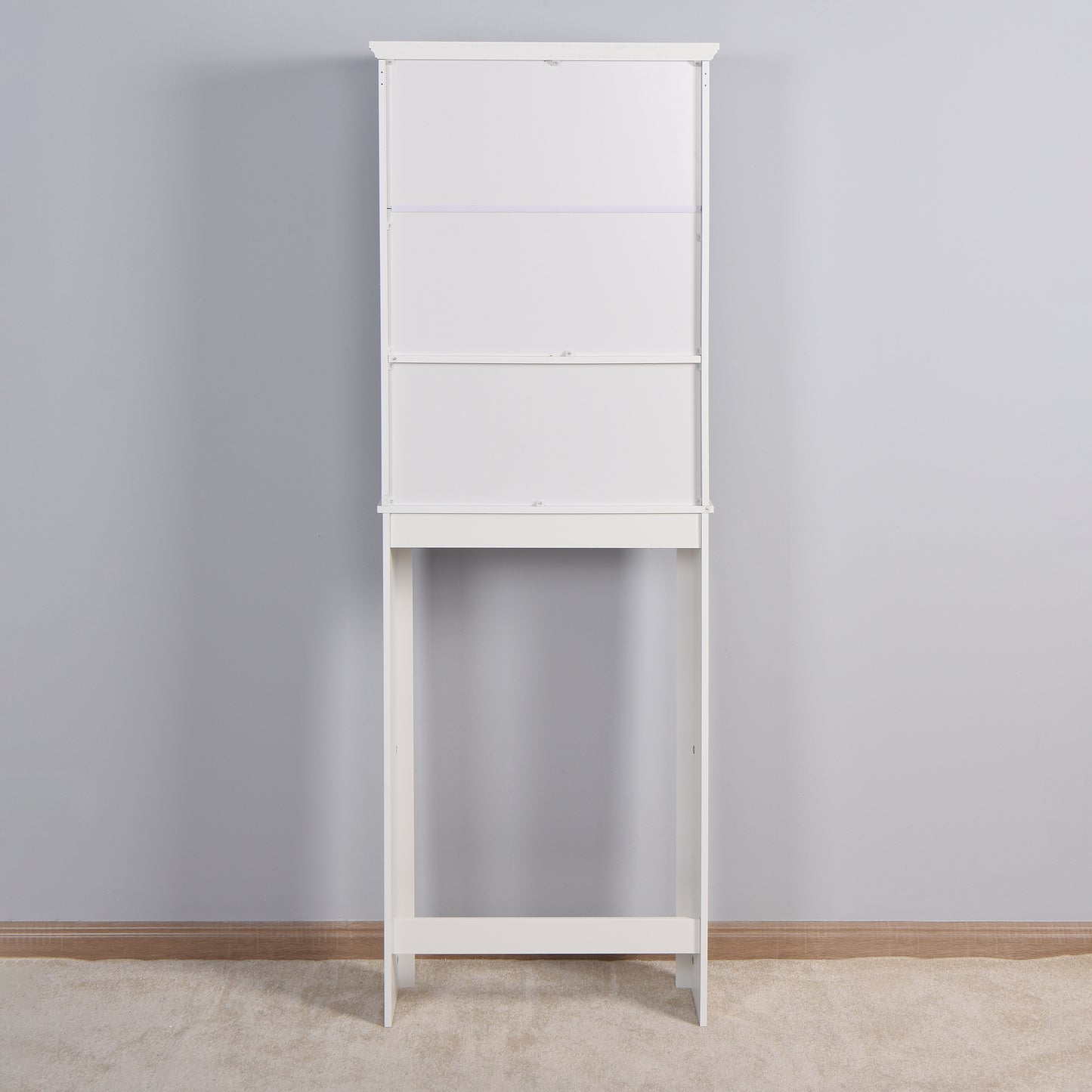 Wooden Space Saver Cabinet over Toilet - White