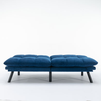 Vega Convertible Folding Modern Sofa Bed - Navy Blue