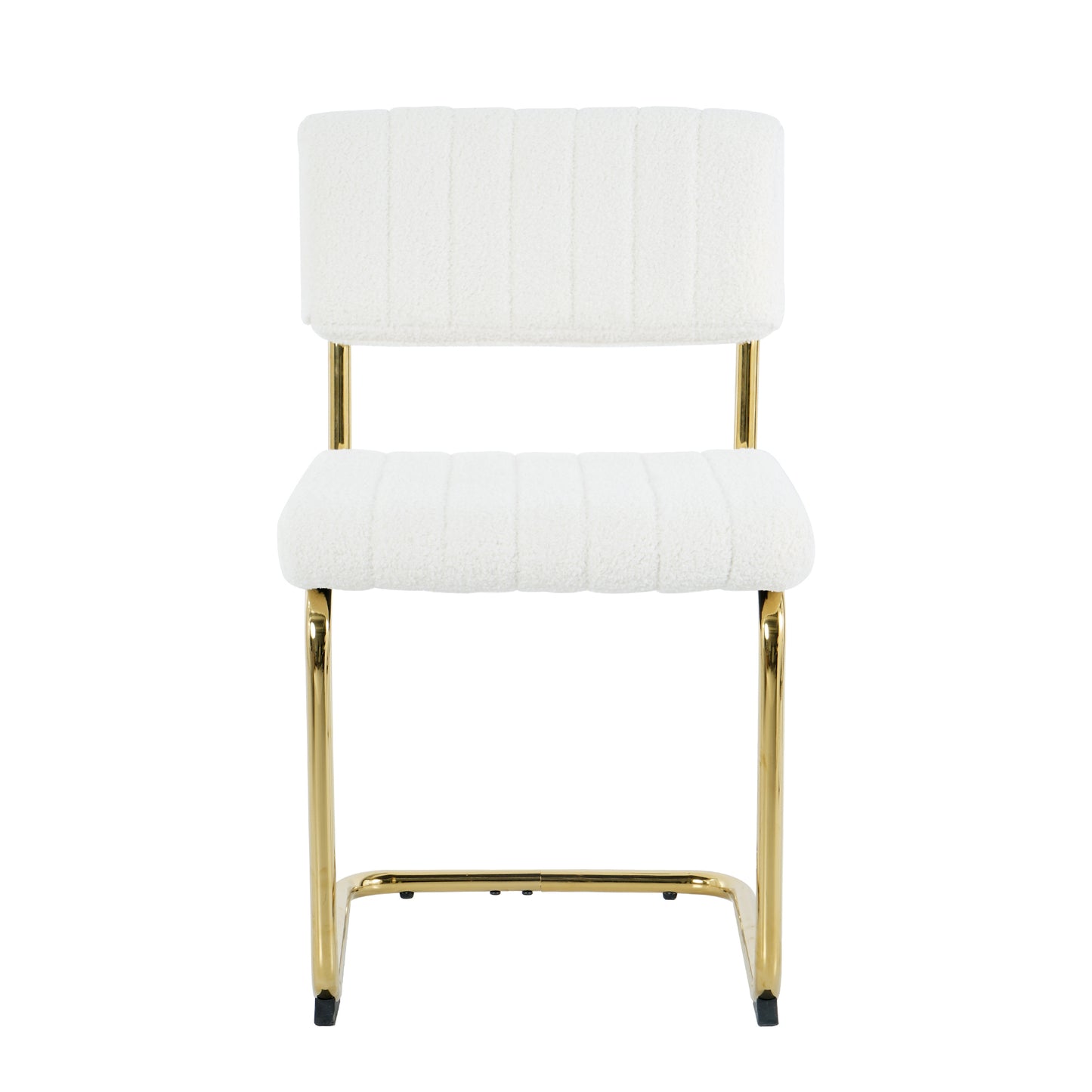 Ezell Dining Chairs with Gold Metal Leg (Set of 4) - White