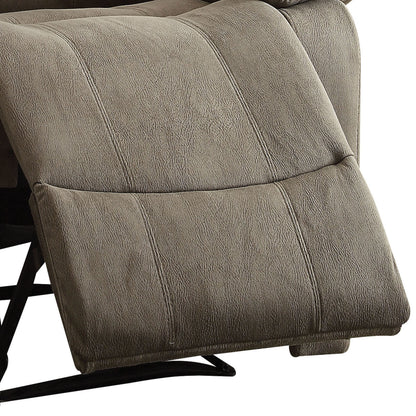 Aeon Polished Recliner with Pillow Top Arm - Gray