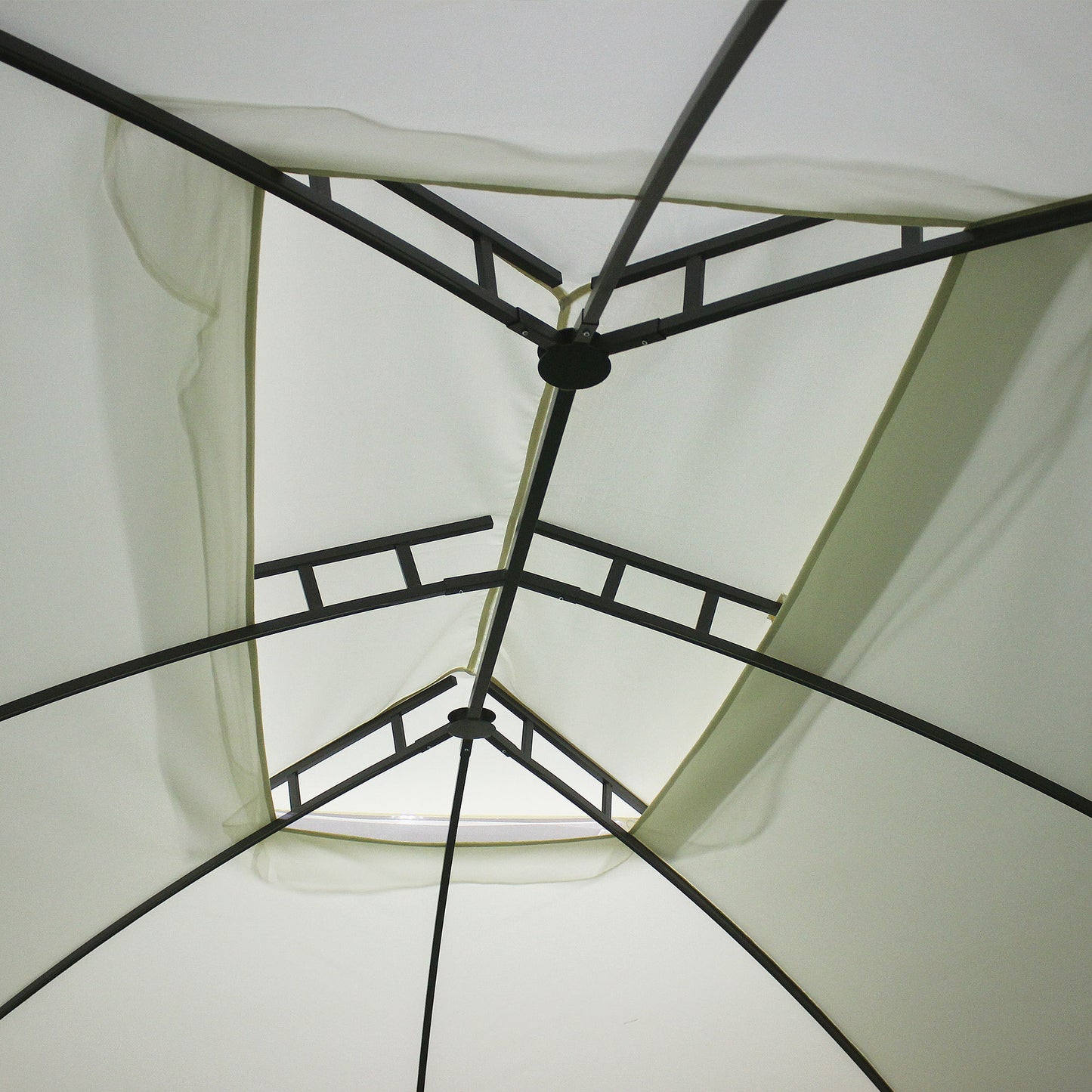 Frazer 10 x 13 ft Double Vented Roof Patio Gazebo - Beige