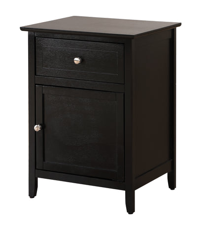 Izzy 1 Drawer 1 Door Nightstand - Black