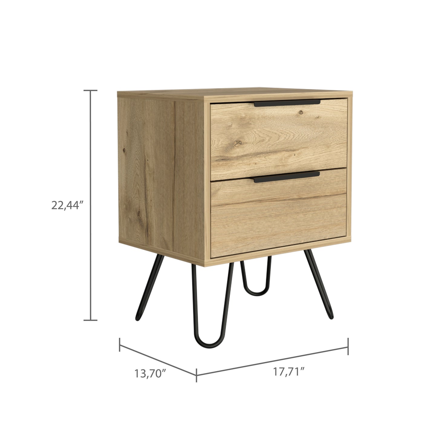 Augusta II Nightstand - Light Oak