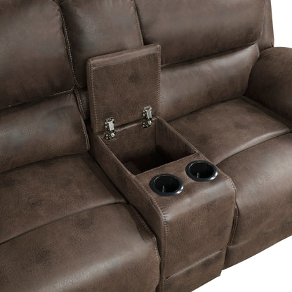 Rubio Power Reclining Loveseat - Brown