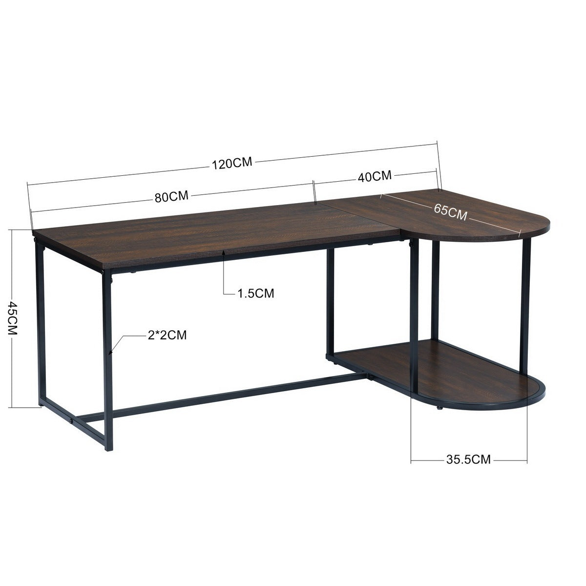 Wood Grain Top Coffee Table