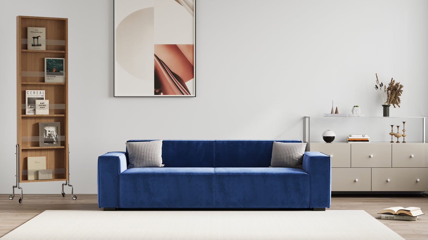 Valencia Wide Loveseat Sofas  - Navy Blue