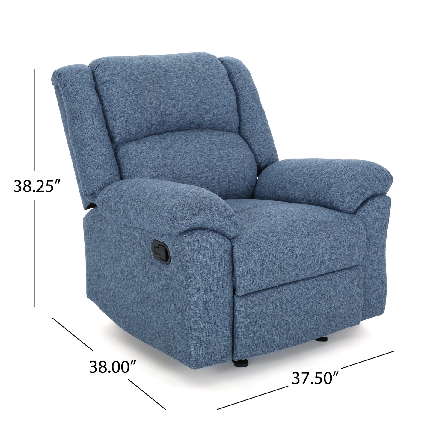 Cole Manual Recliner Chair - Navy Blue