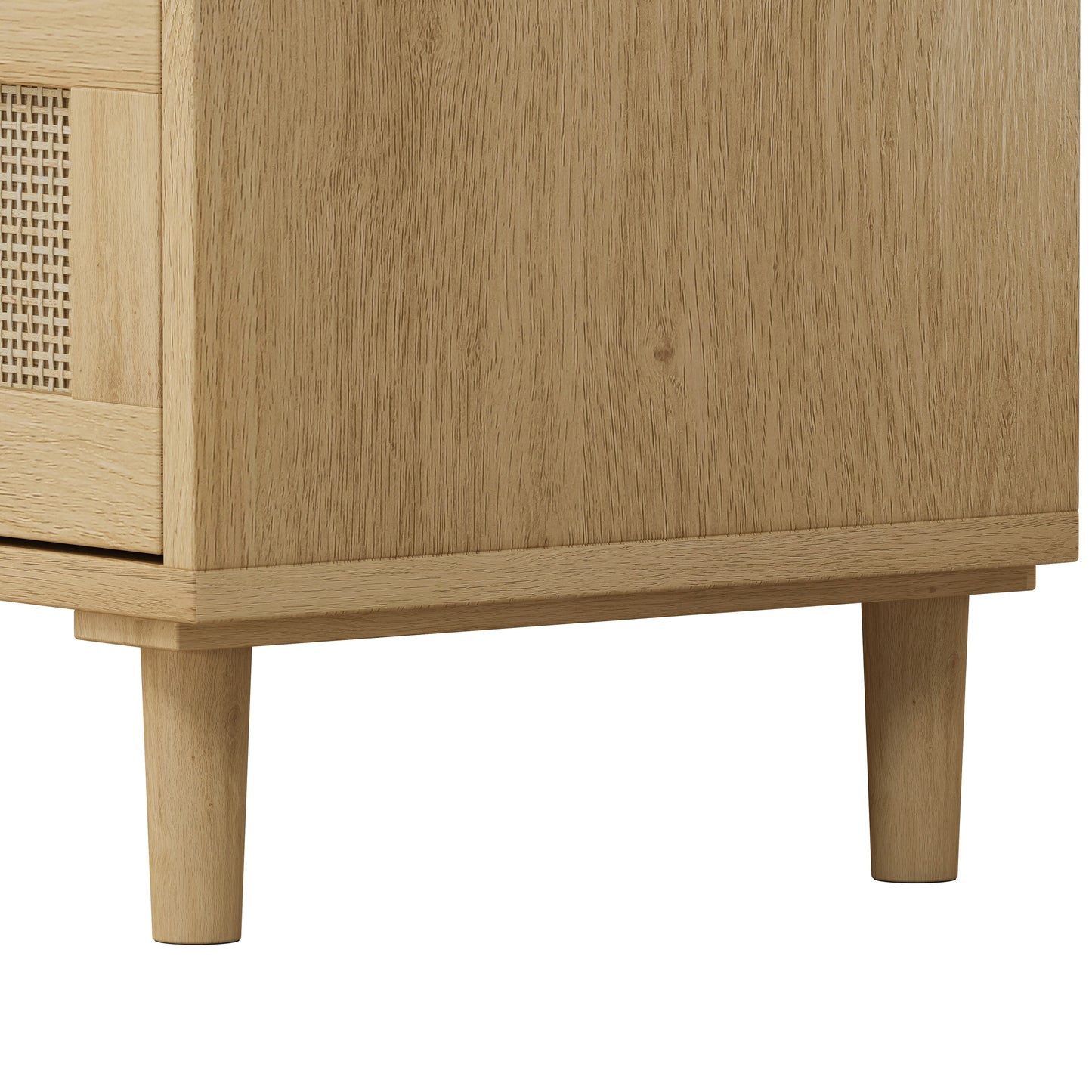 Tero 3-Drawers Rattan Storage Cabinet - Oak