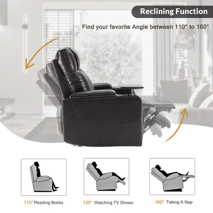 Nest Power Motion Recliner with  360° Swivel Tray - Black