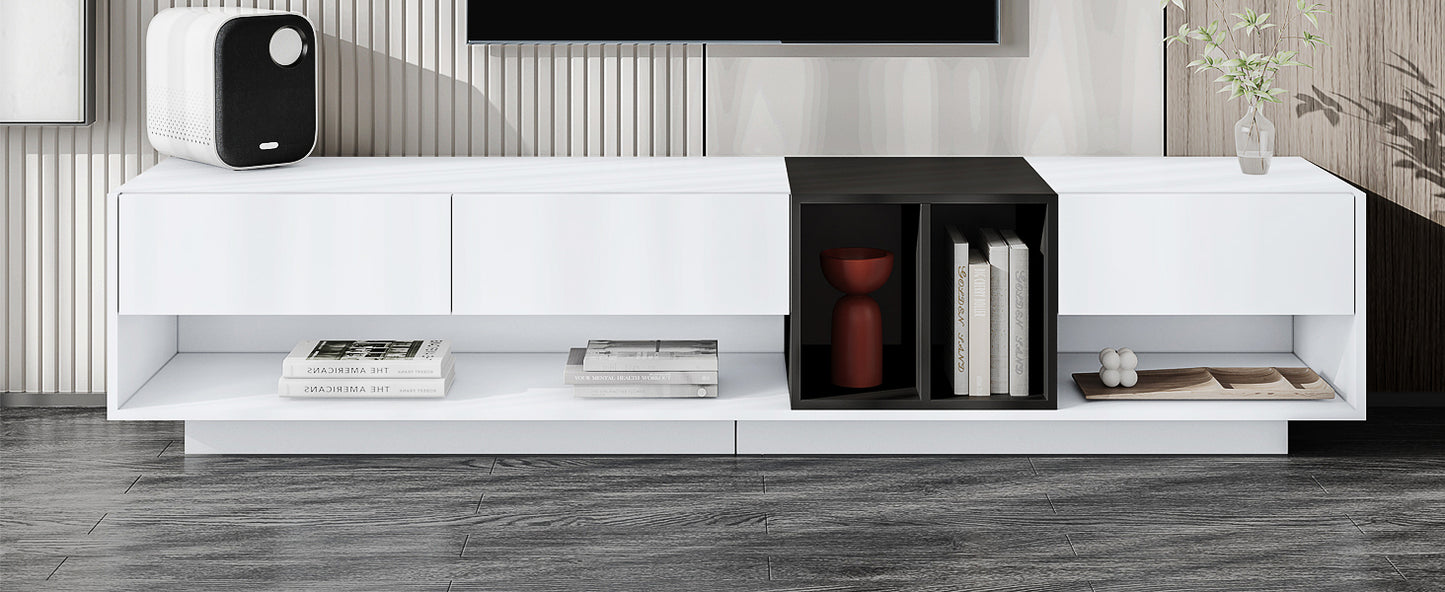 Moka Sleek TV Stand - White