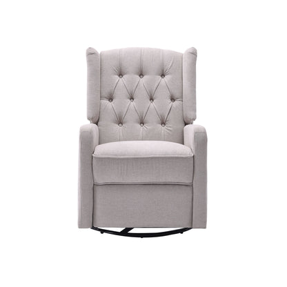 Davina Swivel Rocking Recliner Chair - Beige