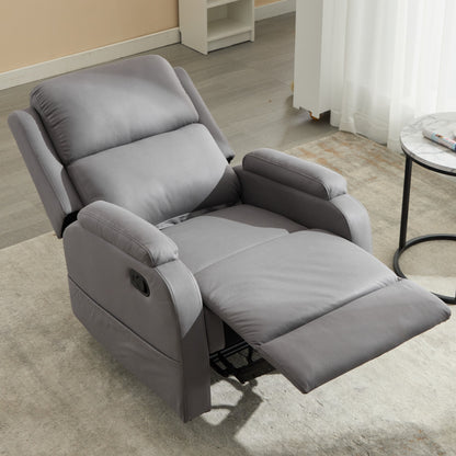 Davila Manual Reclining Sofa Chair with Footrest - Gray