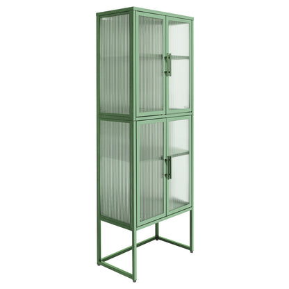 Nera II Tempered Glass Cabinet - Mint Green