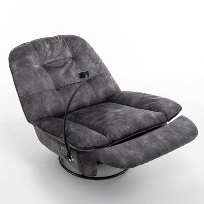 Tate Swivel Gliding Rocking Chair - Black