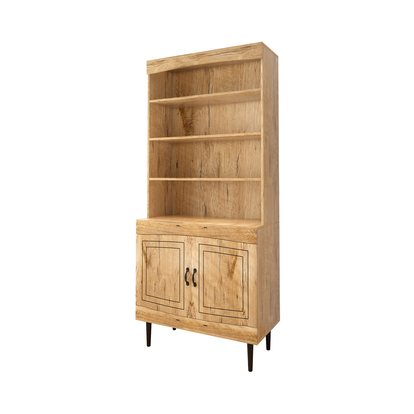 Zella Tall Storage Cabinet - Walnut