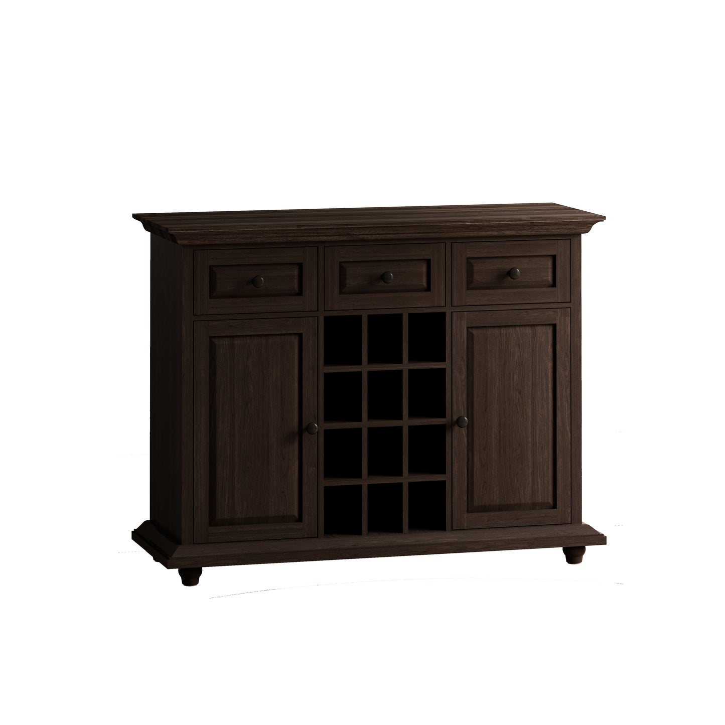 Quintero 3-Drawer 2-Door Storage Cabinet  - Brown