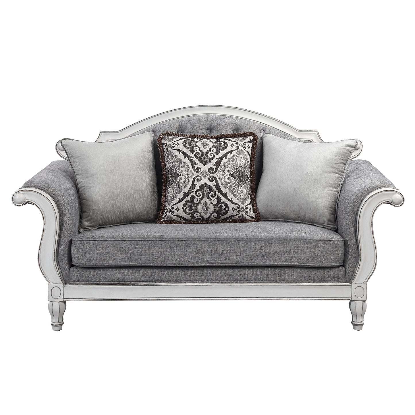 Florian Fabric Loveseat with 3 Pillows