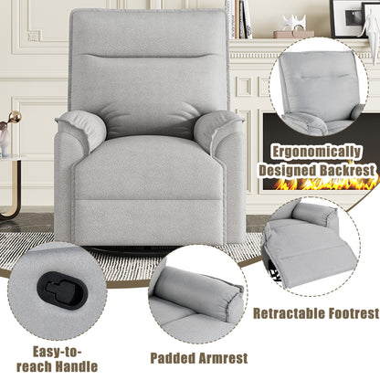 Hano 360° Swivel Recliner Chair - Gray