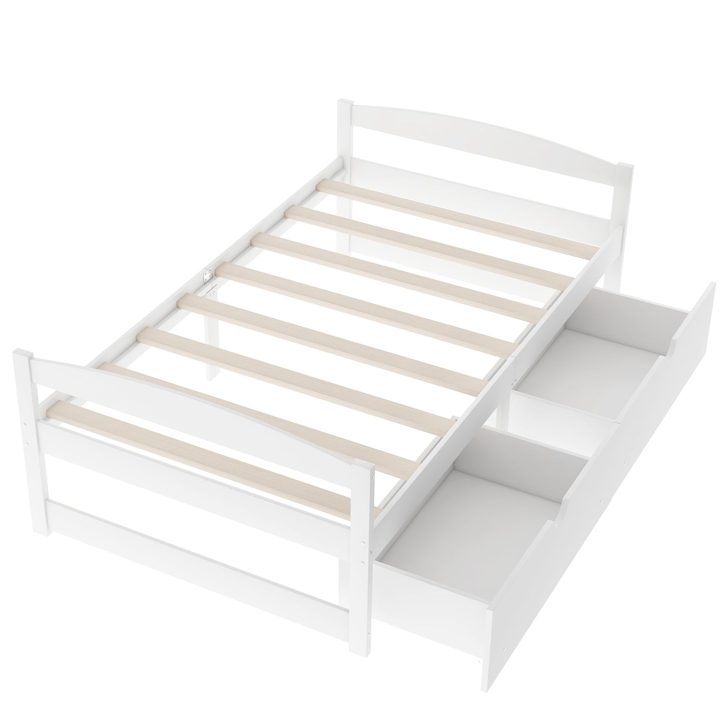 Array Twin Size Daybed with 2 Drawers - White