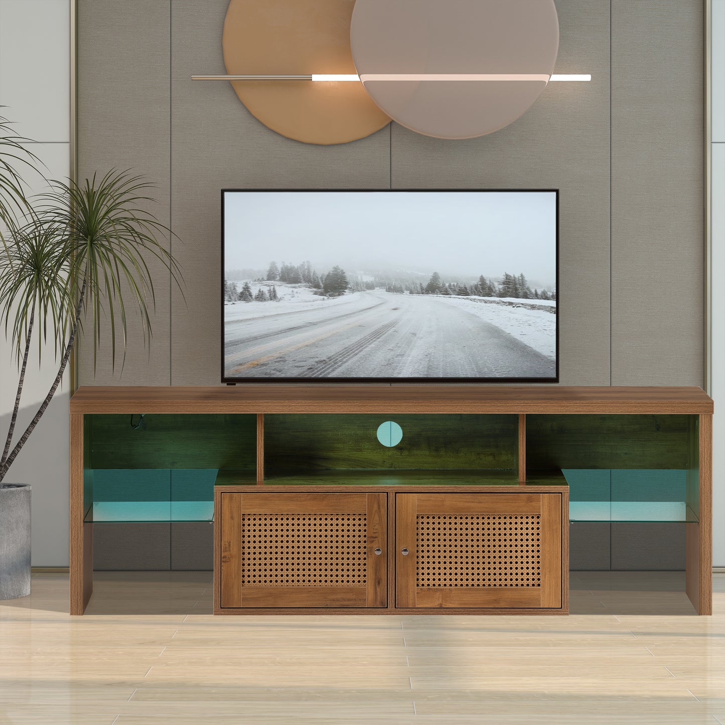 Nida TV Stand with LED lights