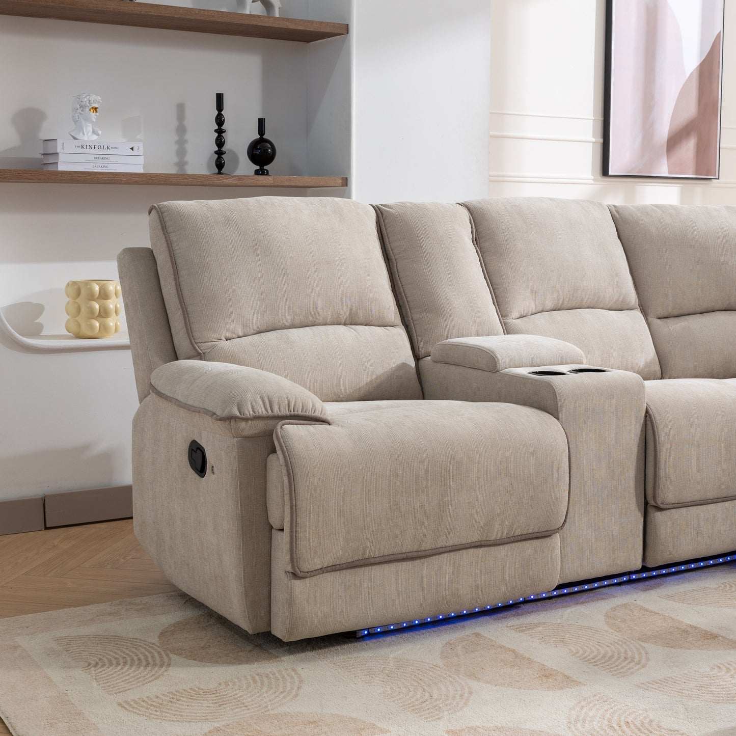 Omar Manual Reclining Set - Cream