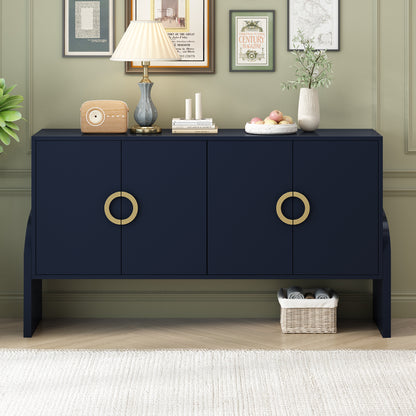 O II Metal Handle Storage Cabinet - Navy Blue