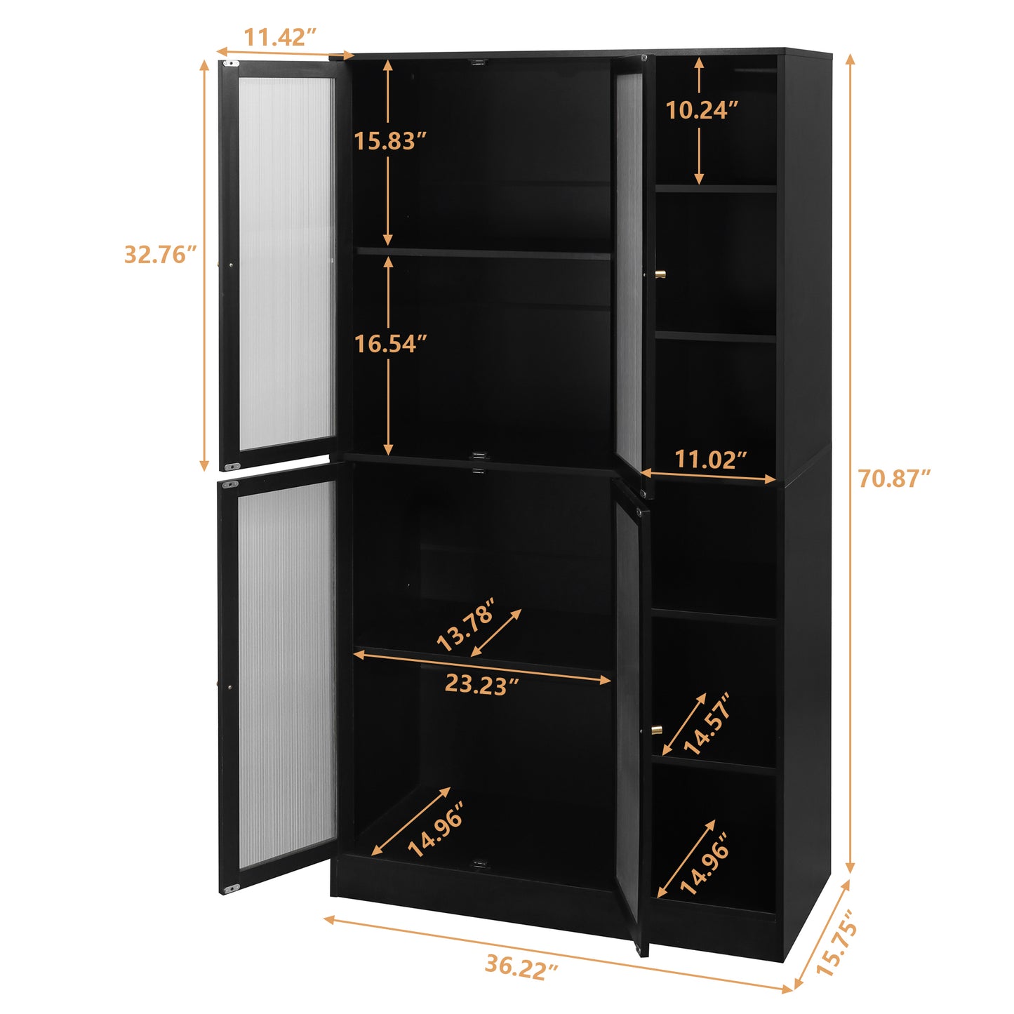 Monson Utility Storage Cabinet - Black