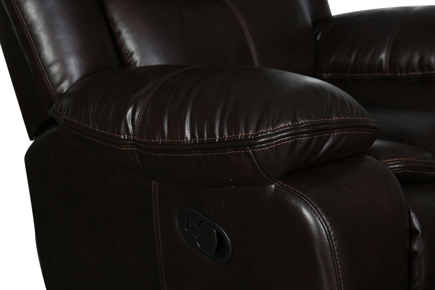 Barton Leather-Air Reclining Chair - Brown